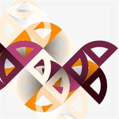 Kağıt daire kesim, mozaik mix geometrik desen tasarım