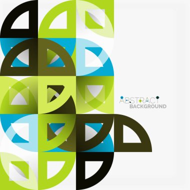 Kağıt daire kesim, mozaik mix geometrik desen tasarım