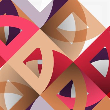 Kağıt daire kesim, mozaik mix geometrik desen tasarım