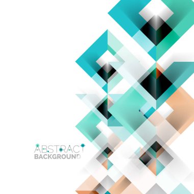 Beyaz Modern kare geometrik desen tasarım