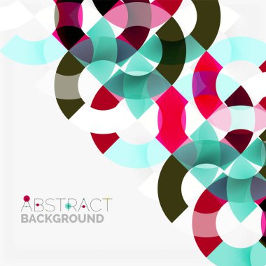 Modern geometrik desen tasarım gri arka plan üzerinde renkli halkalar