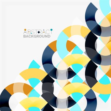 Modern geometrik desen tasarım gri arka plan üzerinde renkli halkalar