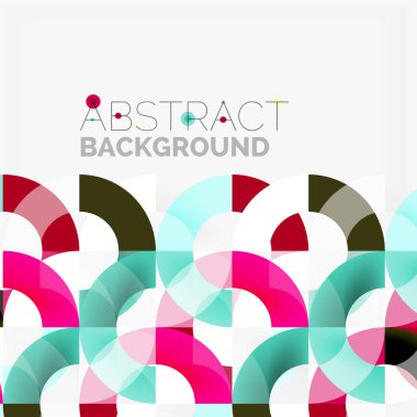 Modern geometrik desen tasarım gri arka plan üzerinde renkli halkalar