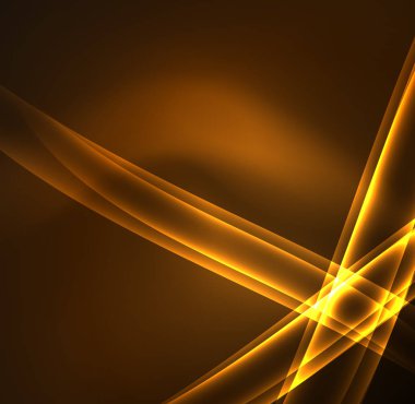 Enerji hatları, karanlıkta parlayan dalgalar vektör arka plan