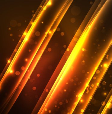 Enerji hatları, karanlıkta parlayan dalgalar vektör arka plan