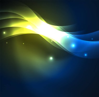 Neon ışıklı dalgalar