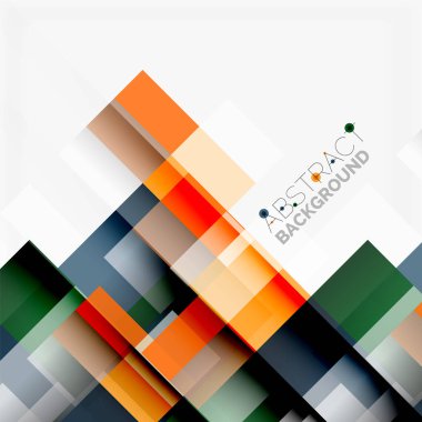 Soyut engeller şablon tasarım arka plan, beyaz, basit geometrik şekiller düz çizgiler ve dikdörtgenler