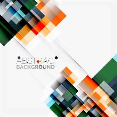 Soyut engeller şablon tasarım arka plan, beyaz, basit geometrik şekiller düz çizgiler ve dikdörtgenler