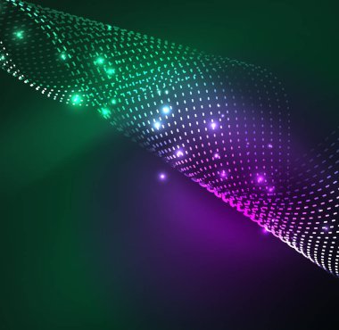 Vektör dalga parçacıklar arka plan