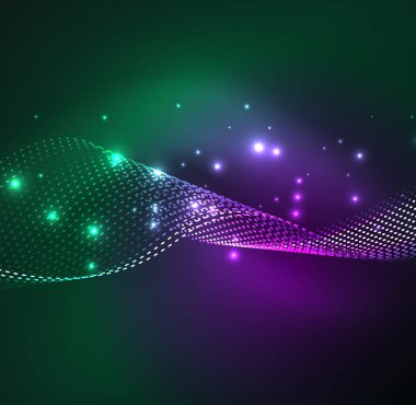 Vektör dalga parçacıklar arka plan