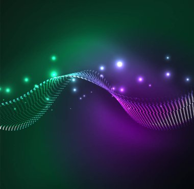 Vektör dalga parçacıklar arka plan