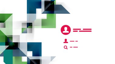 İş tanıtımı geometrik şablonu