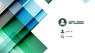 İş tanıtımı geometrik şablonu