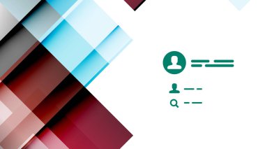 İş tanıtımı geometrik şablonu