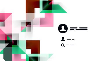 İş tanıtımı geometrik şablonu