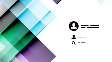 İş tanıtımı geometrik şablonu