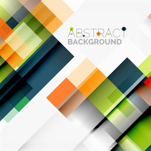 Abstract blocks template design background, simple geometric shapes on white, straight lines and rectangles — Stock Vector