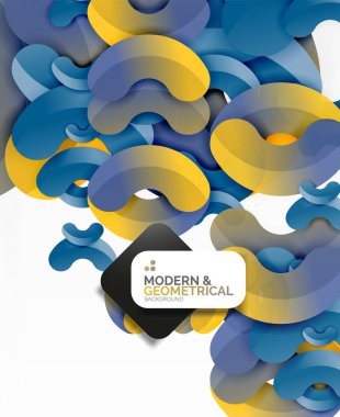 Beyaz renk geometrik yuvarlak şekiller