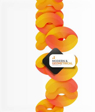 Beyaz renk geometrik yuvarlak şekiller