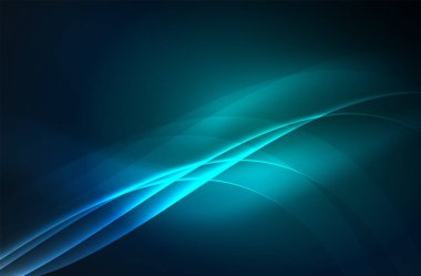 Karanlıkta parlayan dumanlı dalgalar