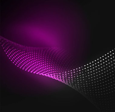 Tasarım şablonu parlayan parçacıkları dalga