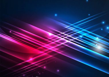 parlayan futuristik çizgiler