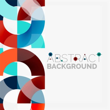 Modern geometrik desen tasarım gri arka plan üzerinde renkli halkalar