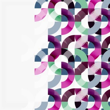 Modern geometrik desen tasarım gri arka plan üzerinde renkli halkalar