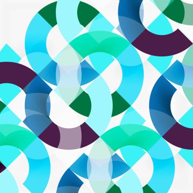 Modern geometrik desen tasarım gri arka plan üzerinde renkli halkalar