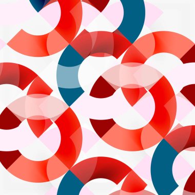 Modern geometrik desen tasarım gri arka plan üzerinde renkli halkalar