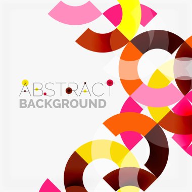 Modern geometrik desen tasarım gri arka plan üzerinde renkli halkalar