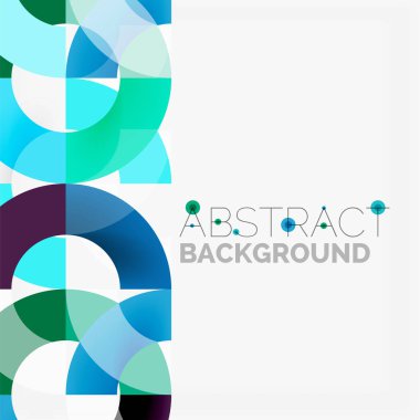 Modern geometrik desen tasarım gri arka plan üzerinde renkli halkalar