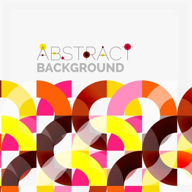 Modern geometrik desen tasarım gri arka plan üzerinde renkli halkalar