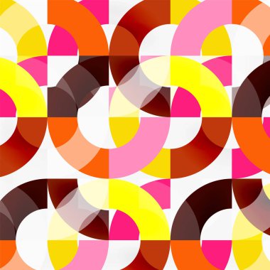 Modern geometrik desen tasarım gri arka plan üzerinde renkli halkalar