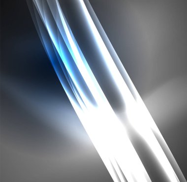 Enerji hatları, karanlıkta parlayan dalgalar vektör arka plan