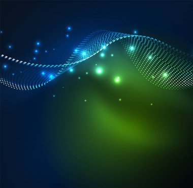 Vektör dalga parçacıklar arka plan