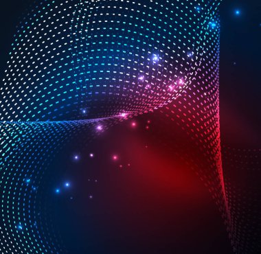 Vektör dalga parçacıklar arka plan