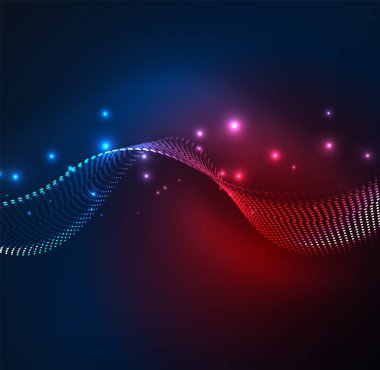 Vektör dalga parçacıklar arka plan