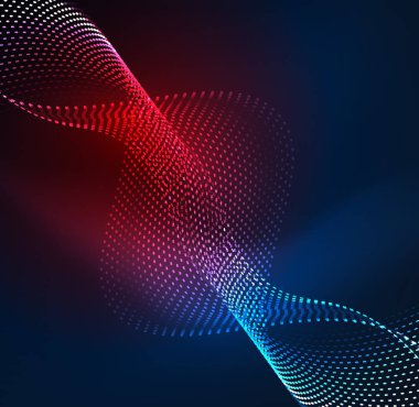 Vektör dalga parçacıklar arka plan