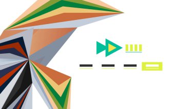 Modern üçgen sunu şablonu