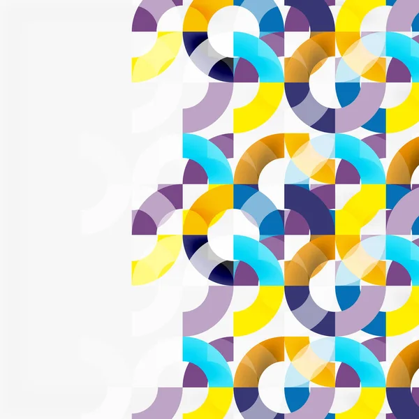 Modern geometrik desen tasarım gri arka plan üzerinde renkli halkalar