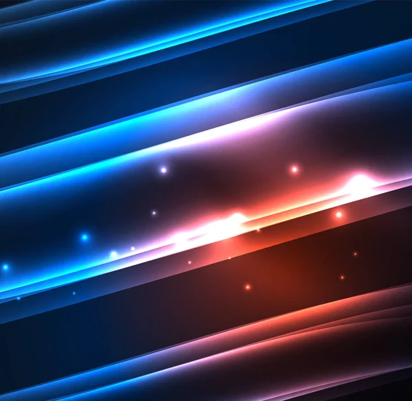 Enerji hatları, karanlıkta parlayan dalgalar vektör arka plan