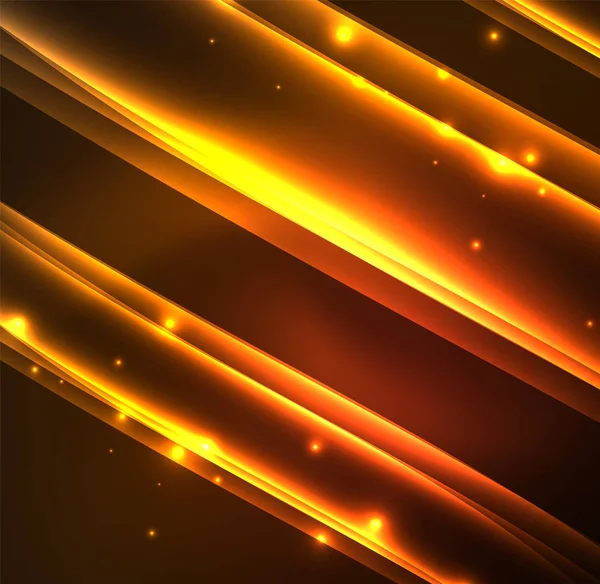 Enerji hatları, karanlıkta parlayan dalgalar vektör arka plan