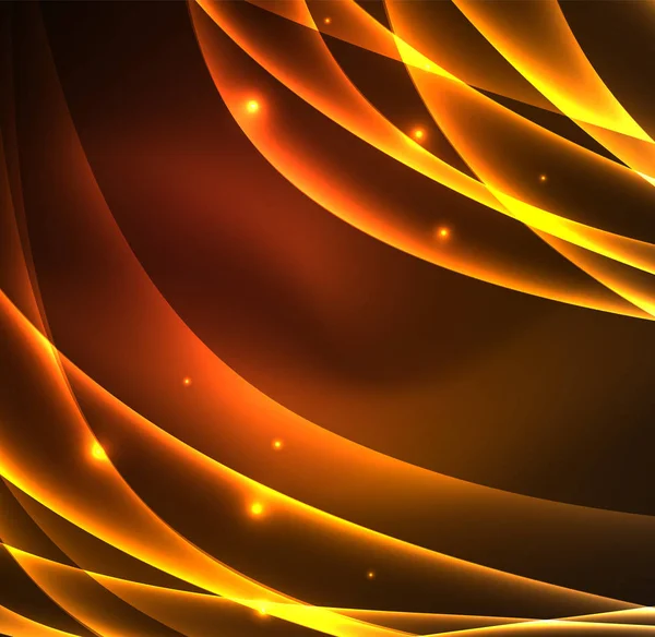 Enerji hatları, karanlıkta parlayan dalgalar vektör arka plan