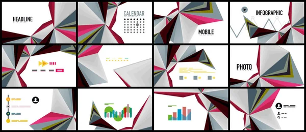 Modern triangle presentation template — Stock Vector