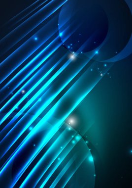 parlayan futuristik çizgiler