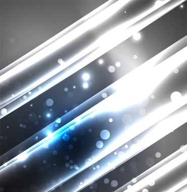 Enerji hatları, karanlıkta parlayan dalgalar vektör arka plan