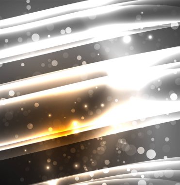 Enerji hatları, karanlıkta parlayan dalgalar vektör arka plan