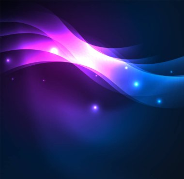 Neon ışıklı dalgalar