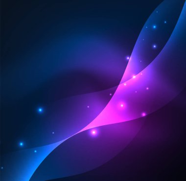 Neon ışıklı dalgalar